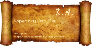 Kopeczky Attila névjegykártya