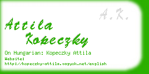 attila kopeczky business card